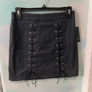 NWT Wild Fable Black Tie Mini Skirt